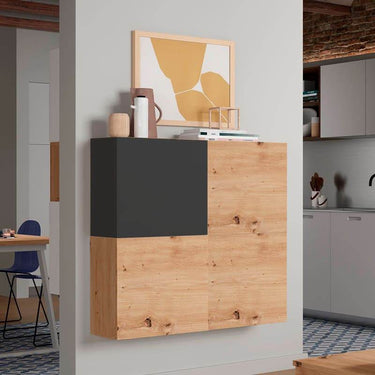 Aparador FLORENCIA 3 moderno de madera con acabado artesanal para salón comedor elegante.