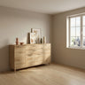 aparador salón bolonia 200 cm cuatro puertas dos cajones roble natural