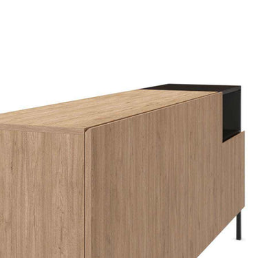 Aparador salón Cailin roble 4 puertas diseño moderno