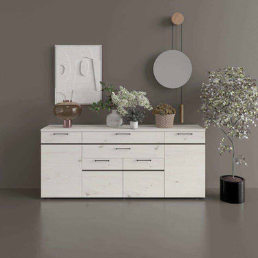 Aparador salón ROMA 200cm con 4 puertas y 2 cajones diseño nórdico