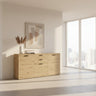 Aparador salón BOLONIA con tres puertas y dos cajones diseño elegante de 140 cm