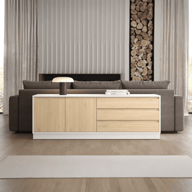Aparador salón TIVOLI moderno con 2 puertas y 3 cajones en colores personalizables