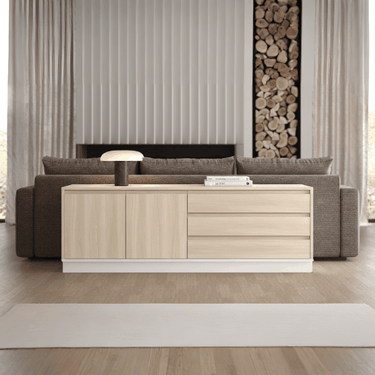 Aparador salón TIVOLI con 2 puertas, 3 cajones y diseño contemporáneo en madera sostenible