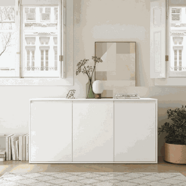 Aparador TIVOLI de salón con 3 o 4 puertas y diseño personalizable en colores y patas