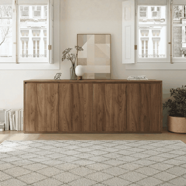 Aparador TIVOLI de salón con 3 o 4 puertas en colores personalizables y diseño moderno