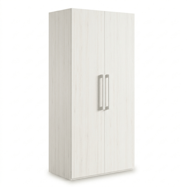 Armario compacto de 2 puertas batientes Genova en acabado roble natural