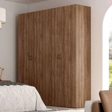 Armario 4 puertas L'AQUILA altura 211 cm en varios colores y materiales resistentes