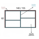 Cabecero Arenzano diseño modular con paneles en cuadrícula para dormitorio moderno