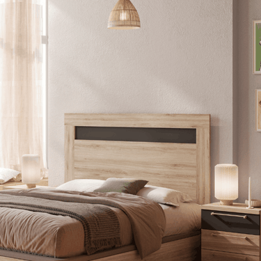 Cabecero cama GÉNOVA mod Camogli en madera con detalle en contraste