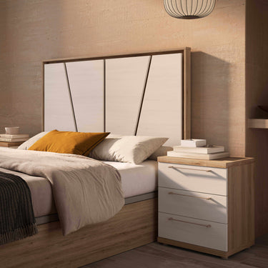 Cabecero cama Génova modelo Torriglia con paneles geométricos personalizable