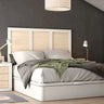 Cabecero L'AQUILA mod. 2 de matrimonio con diseño nórdico y 3 plafones en melamina, fabricado en España, personalizable en 13 combinaciones de color.