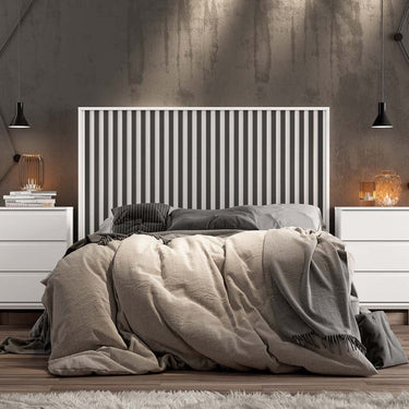 Cabecero matrimonio LUCCA mod. 1 en melamina, disponible en varias medidas y colores, diseño resistente y personalizable para dormitorio.