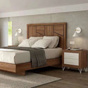 Dormitorio matrimonio composición L’AQUILA con cabecero y mesitas blanco moderno elegante