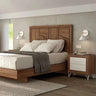 Dormitorio matrimonio composición L’AQUILA con cabecero y mesitas blanco moderno elegante