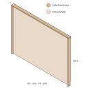 Cabecero matrimonio LUCCA mod. 2 en diseño moderno y colores personalizables para dormitorio, fabricado en melamina resistente.