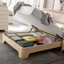 Canapé con patas elevadas base tapizada LUCCA mod. 2 en color blanco y gris, diseño moderno y fabricado en España