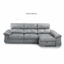 Chaisselonge extensible ARPUC en colores MAGNOL con arcón abatible y taburetes tapizados, fabricada en España.
