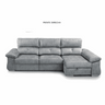 Chaisselonge extensible ARPUC en colores MAGNOL con arcón abatible y taburetes tapizados, fabricada en España.