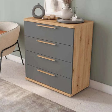 Cómoda Lena de cuatro cajones 80 cm estilo Génova para dormitorio