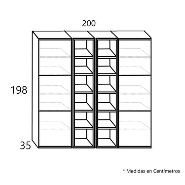 estantería librería alta bolonia salón comedor madera natural