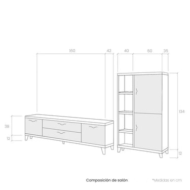 Composición Salón Comedor BOLONIA ambiente 8