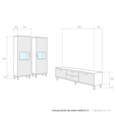 Composición Salón Comedor BOLONIA ambiente 5