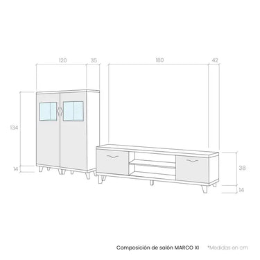 Composición Salón Comedor BOLONIA ambiente 4