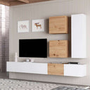 Composición de salón comedor Florencia ambiente 2 con mueble TV flotante y diseño elegante