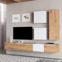 Composición de salón comedor Florencia ambiente 2 con mueble TV flotante y diseño elegante