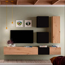 Composición de salón comedor Florencia ambiente 2 con mueble TV flotante elegante y moderno