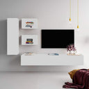 Composición de salón FLORENCIA 6 con mueble TV flotante y almacenamiento moderno