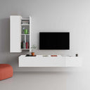 Composición de salón comedor FLORENCIA en madera con diseño elegante y almacenamiento funcional