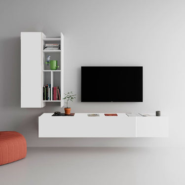 Composición de salón comedor FLORENCIA en madera con diseño elegante y almacenamiento funcional
