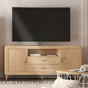 Composición Salón ASTI con mueble TV y vitrina de diseño moderno y elegante