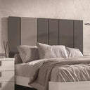Composición Muebles dormitorio matrimonio SIENA ambiente 4 con cabecero galería y mesitas tres cajones, diseño sofisticado y funcional.