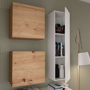Composición de salón comedor Florencia ambiente 2 con mueble TV flotante elegante y diseño moderno