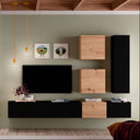 Composición de salón comedor Florencia ambiente 2 con mueble TV flotante y diseño elegante