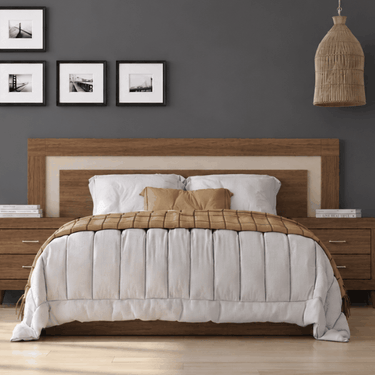 Cabezal cama matrimonio diseño nórdico elegante L'AQUILA mod. 1 en varios colores y combinaciones, fabricado en España.