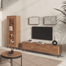 Mueble salón NAPOLI con vitrina y bajo TV en diseño moderno y funcional