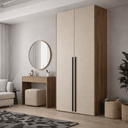 Armario 2 puertas LUCCA mod. 2 con tirador negro mate y diseño minimalista