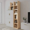 Composición salón-comedor BOLONIA moderna, funcional y minimalista en madera clara
