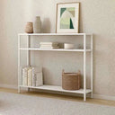 Estantería baja metálica AINATIT mod.1 en negro y blanco