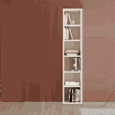Mueble de salón BOLONIA estilo nórdico minimalista con vitrinas, estantería y mueble TV personalizable