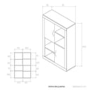 Estantería librería 2 puertas ASTI diseño minimalista madera España