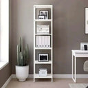 Estantería simple AINATIT metálica alta en negro y blanco