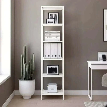 Estantería simple AINATIT metálica alta en negro y blanco