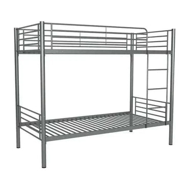 Litera metálica LEURET doble cama 90x190 blanca y gris