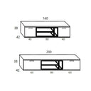 Mueble para tv colección Bolonia mueble comedor de 2 puertas y espacio multimedia