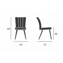 Pack de 4 sillas de comedor tapizadas modelo Tucson en varios colores