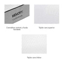 Colchón MEMORY Viscoelástico con núcleo HR de alta densidad para descanso ergonómico y adaptable